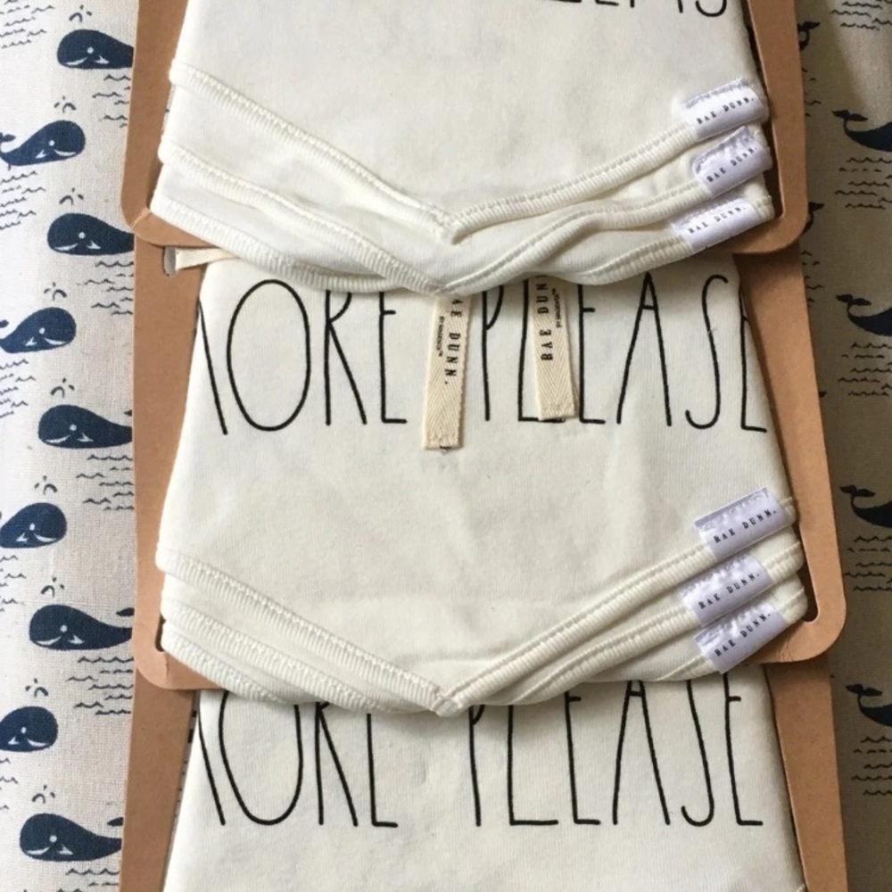 Rae Dunn baby bandana bibs(3 sets)